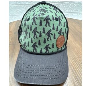 Sipsey Wilder Bigfoot Sasquatch Trucker Hat Cap Green Black Tree Unisex Snapback